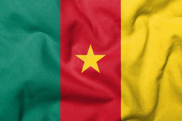 3D flaga Kamerunu — Zdjęcie stockowe