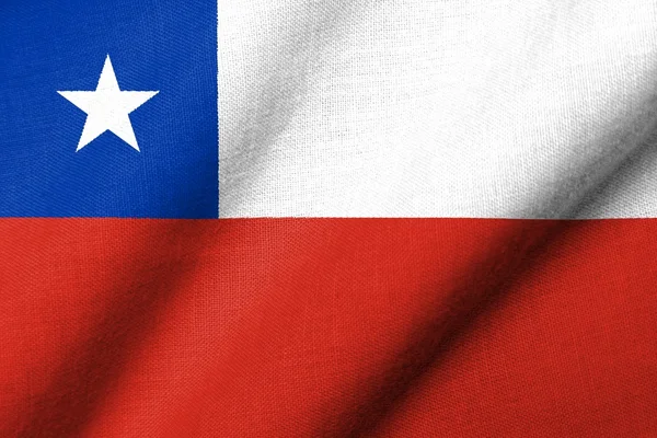 3d 的智利挥舞着旗子 — 图库照片