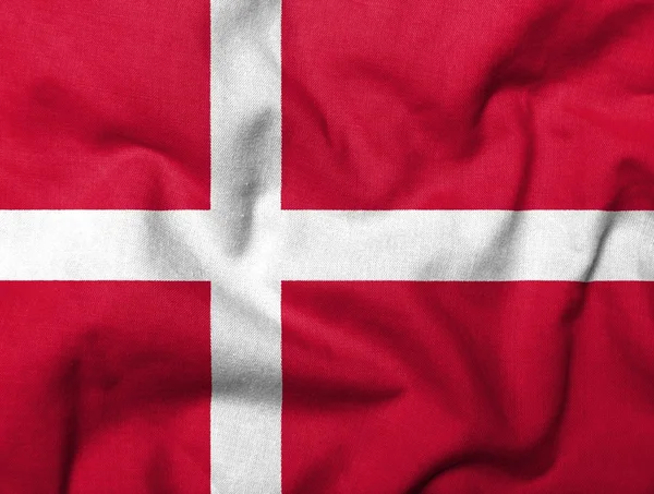 3D flagga Danmark — Stockfoto