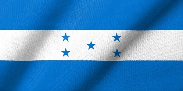 Bandera 3D de Honduras ondeando —  Fotos de Stock