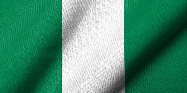 3D Flaga Nigerii macha — Zdjęcie stockowe