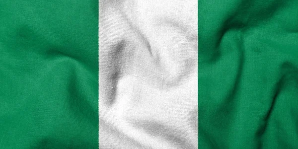 3d Flagge von Nigeria — Stockfoto