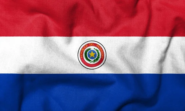 3D vlajka Paraguaye — Stock fotografie