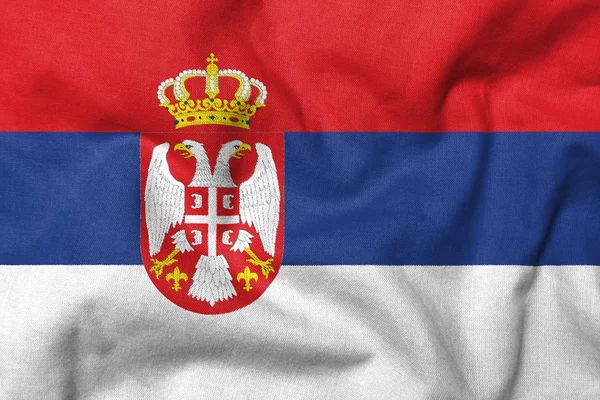 3D-vlag van Servië — Stockfoto