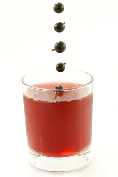 Juice from a black currant — Stock Photo, Image