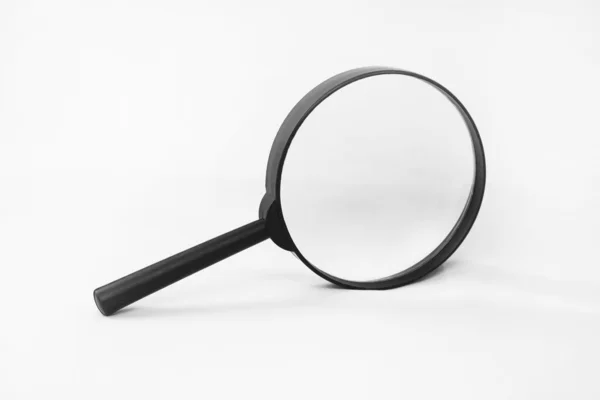 stock image Magnifying glass on white background closeup