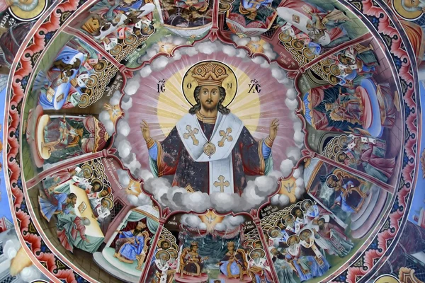 stock image Orthodox monastery - fresco