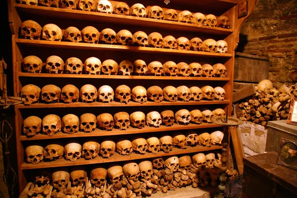 Greece, monks skulls — Stock Photo, Image