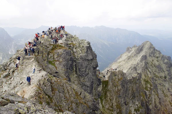 Alpinistas em Eslováquia — Fotografia de Stock