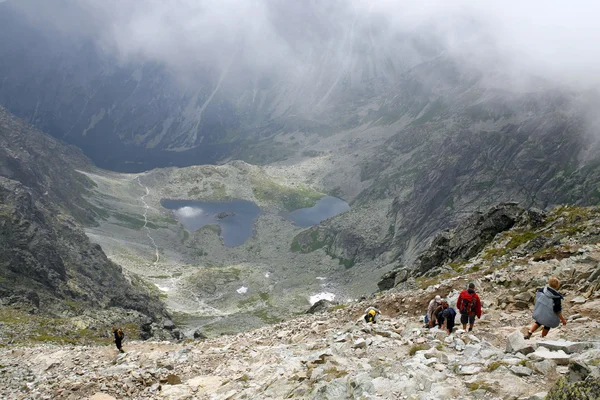 Альпіністи в Словаччині — стокове фото