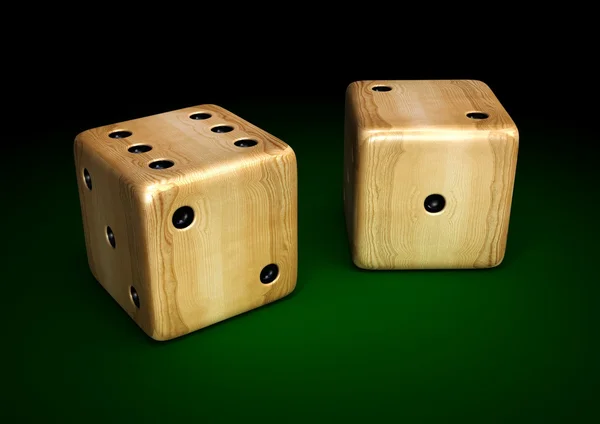 Wood dice — Stock Photo, Image