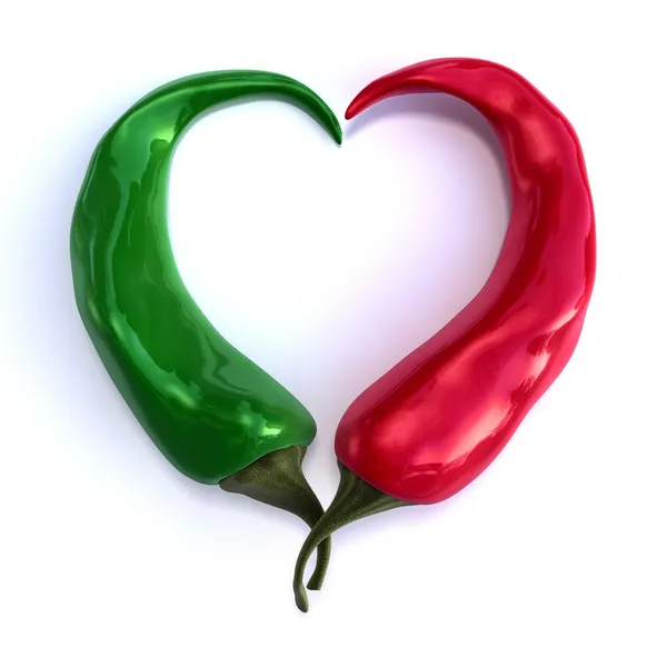 Chili heart — Stock Photo, Image