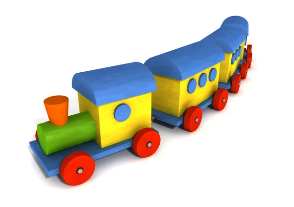 Дерев'яні іграшки поїзда Стокове Фото