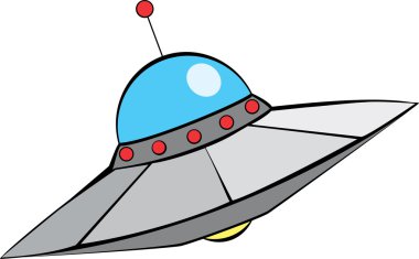 Retro Flying Saucer clipart