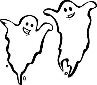 Pair of Ghosts clipart