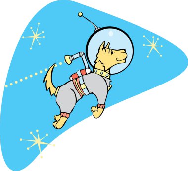 SpaceDog with Jetpack clipart