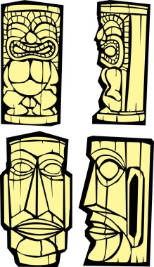 Group of Tikis clipart