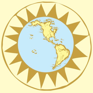 Compass Rose Earth #3. clipart