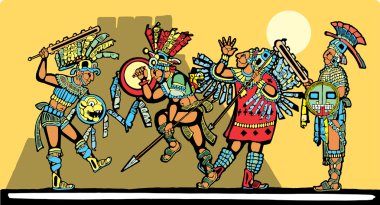 Mayan Battle clipart