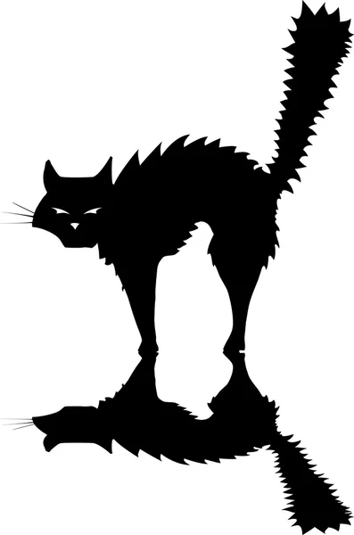 Чорна кішка — стоковий вектор