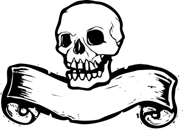 Banner Skull #1 — Stock Vector