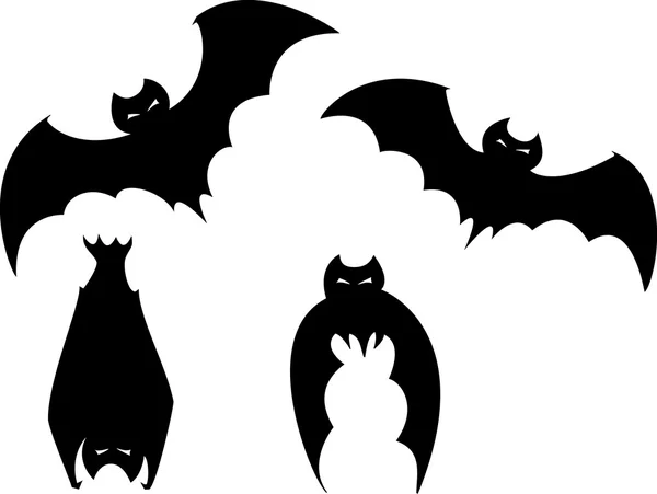 Ensemble de chauves-souris Halloween — Image vectorielle