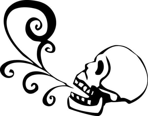 Crâne chantant — Image vectorielle
