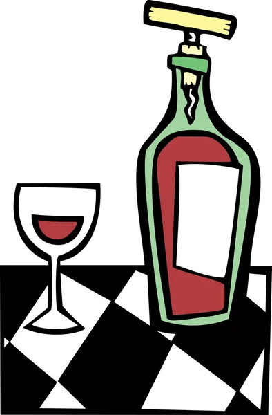 Retro Wine and Glass # 3 — стоковый вектор