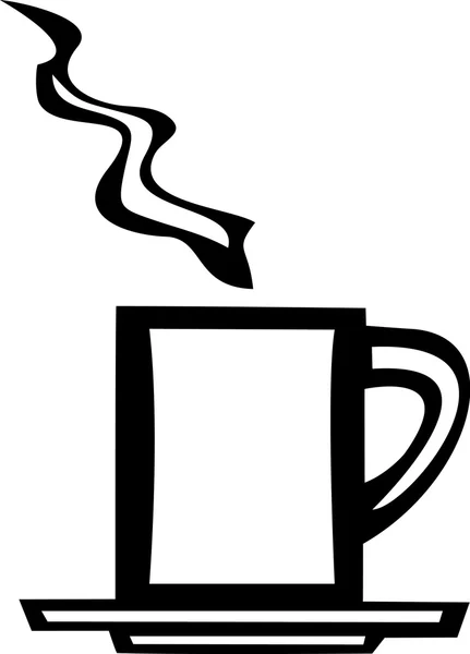Taza de café blanco — Vector de stock