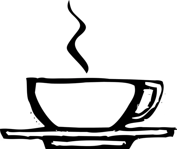 Taza de café áspera — Vector de stock