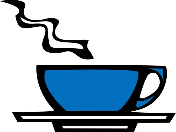 Голубая чашка кофе — стоковый вектор
