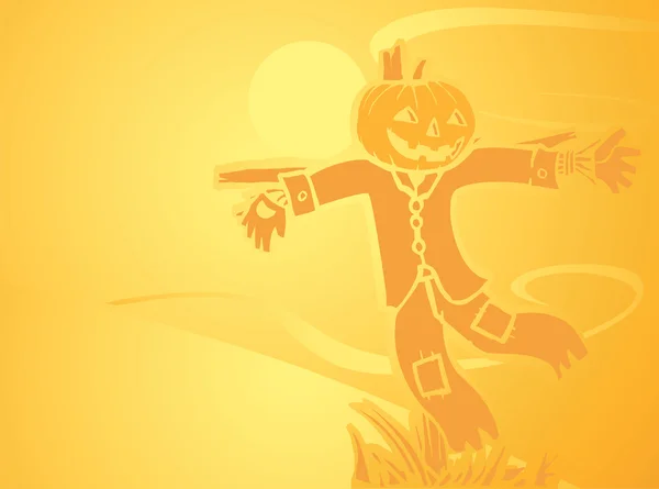 Halloween Scarecrow Background — Stock Vector