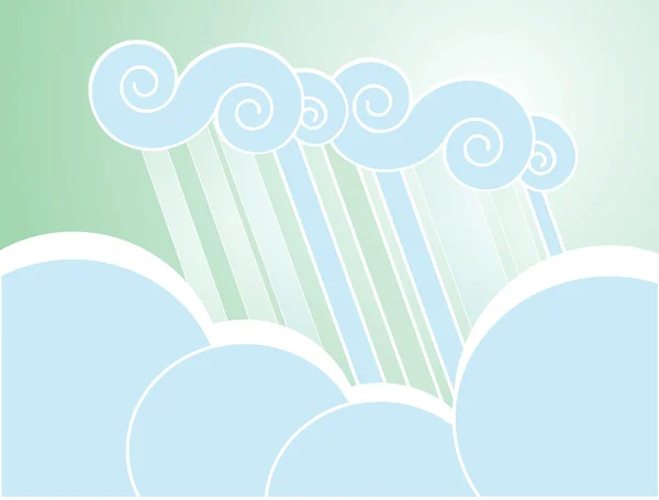 Arrière-plan nuage pluie douce — Image vectorielle