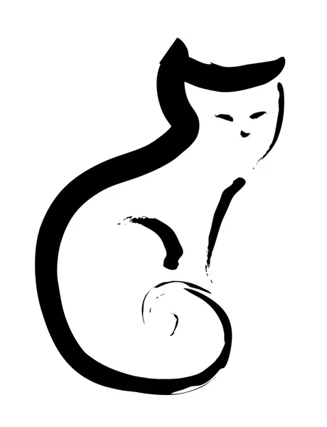 単純な猫 #4 — ストックベクタ