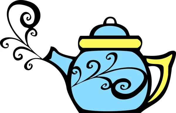 Swirl Teapot — Stock Vector