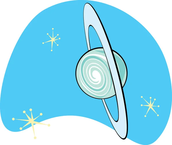 Retro-Planet Uranus — Stockvektor