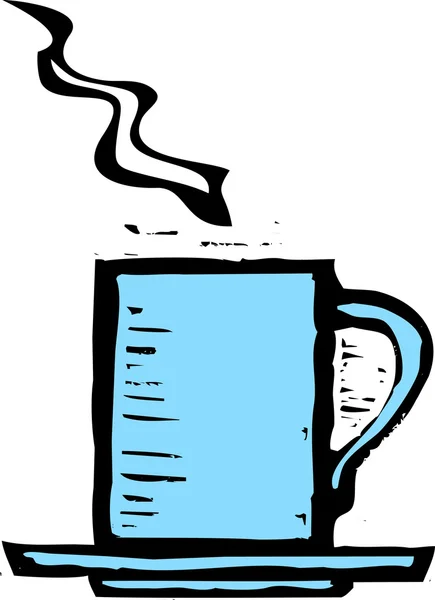 Taza de café áspero — Vector de stock