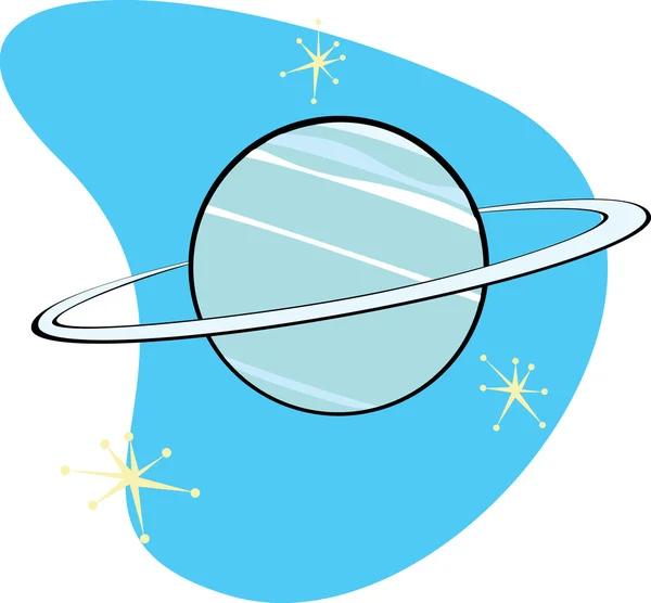 Retro Planet Neptun — Stockvektor