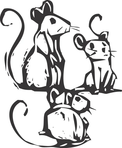 Tres ratones — Archivo Imágenes Vectoriales