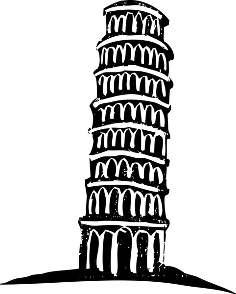 Torre inclinada de pisa — Vector de stock