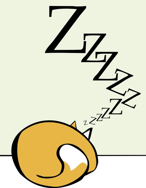 Sovande katt — Stock vektor