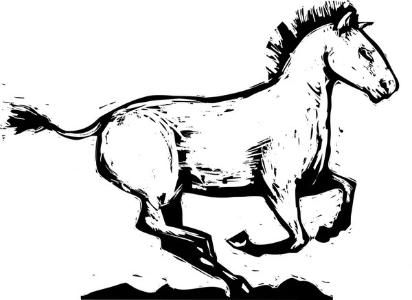 Galoppierendes Pferd — Stockvektor