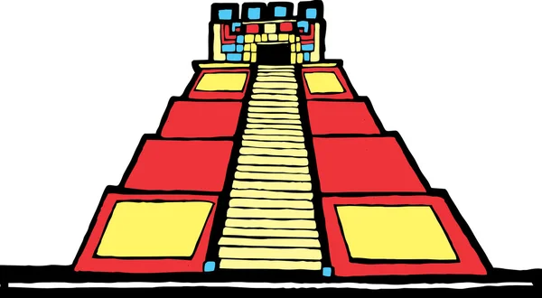 Maya piramidi — Stok Vektör