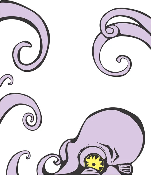 Octopus Head — Stock Vector
