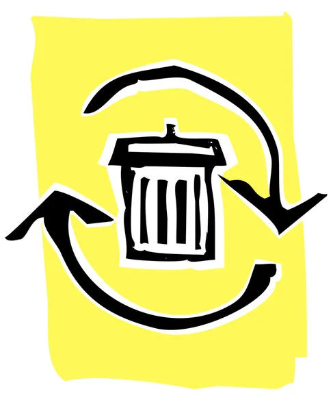 Ξυλογραφία ανακύκλωσης εικόνα #2 — Διανυσματικό Αρχείο