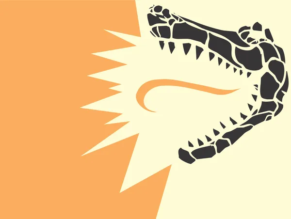 Alligator hoofd — Stockvector