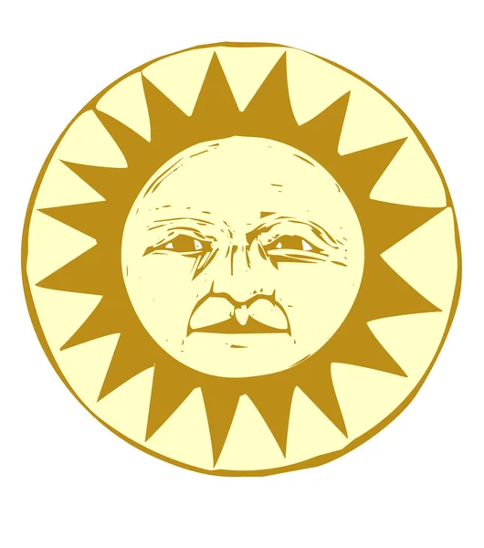 #3 güneşin yüzünü — Stok Vektör
