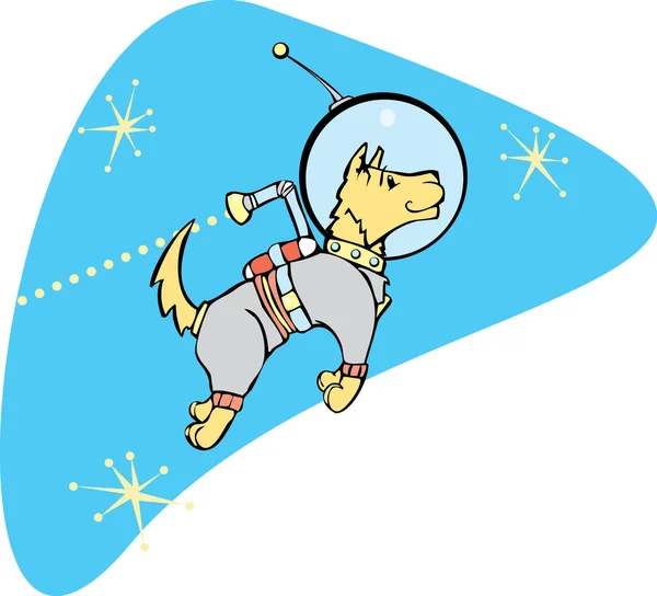 Spacedog s jetpack — Stockový vektor
