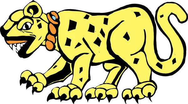 Maya jaguarı — Stok Vektör