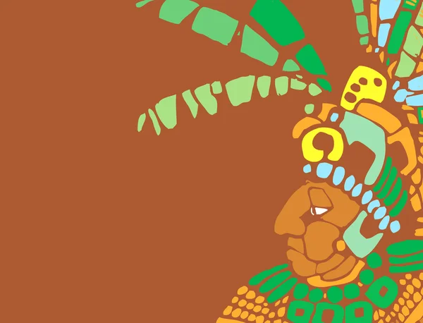 Profil maya — Image vectorielle